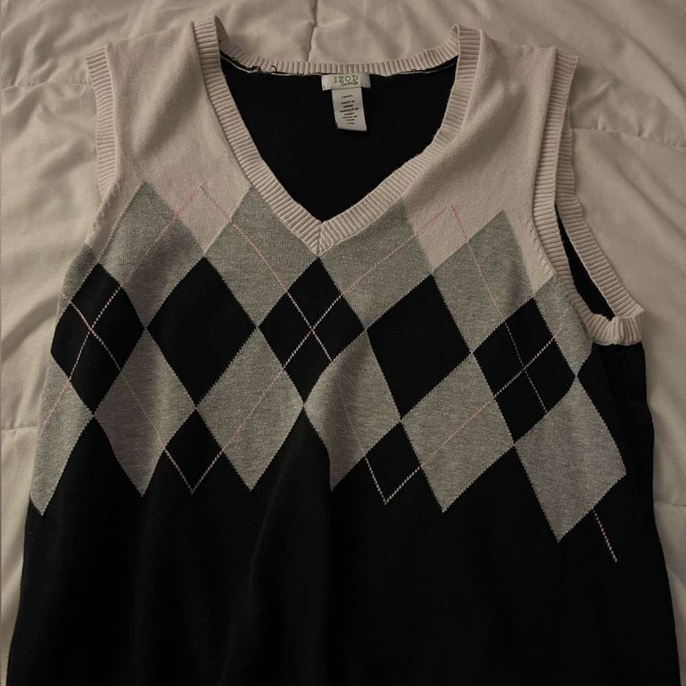 izod cotton v neck vest